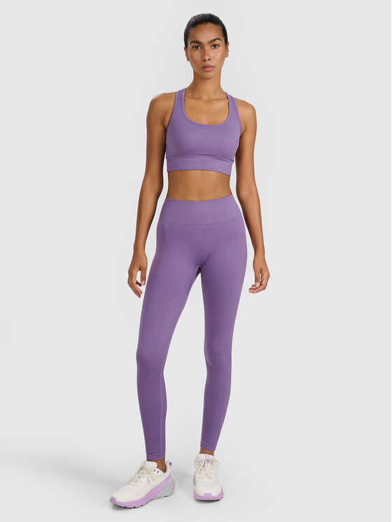 4F 4F Legginsy MULTI ACTIVE Różowy ciemny Slim Fit
