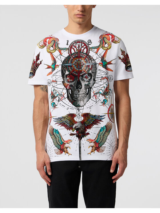 PHILIPP PLEIN PHILIPP PLEIN T-Shirt 29020 Biały Regular Fit