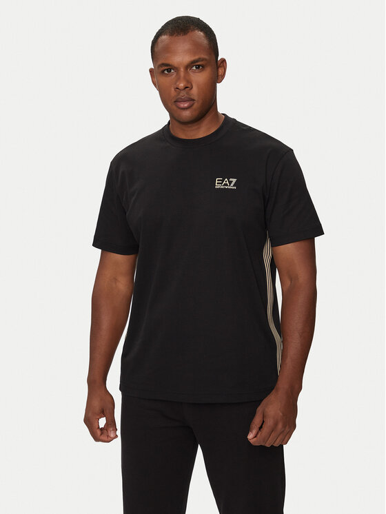 EA7 Emporio Armani EA7 Emporio Armani Тишърт 6DPT19 PJOLZ 0200 Черен Regular Fit