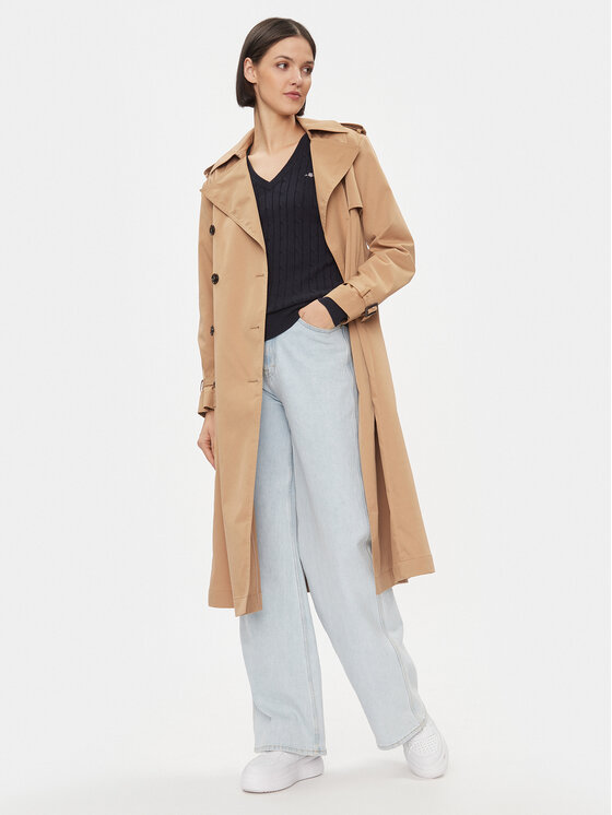 Gant Gant Sweter 4800101 Granatowy Slim Fit