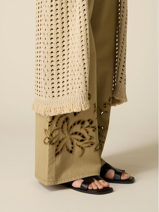 Oltre Oltre Cardigan M577E001972N008 Oro Baggy Fit