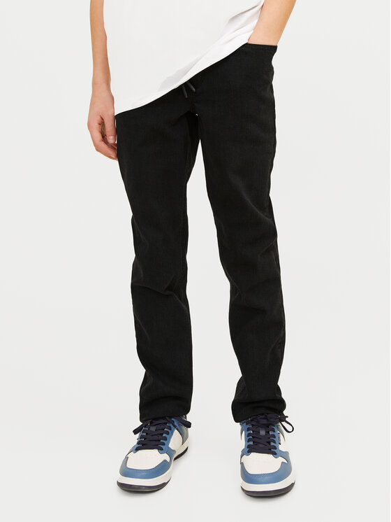 Jack&Jones Junior Jeans Hlače Glenn 12260575 Črna Slim Fit