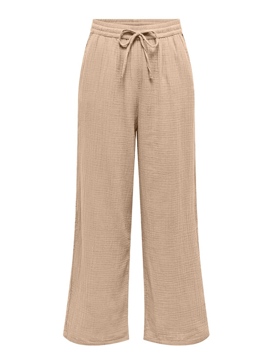 ONLY ONLY Úpletové kalhoty Thyra 15296375 Béžová Comfort Fit