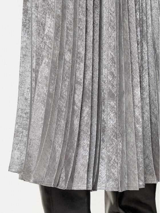 Gap Gap Plisovaná sukňa 587128-00 Strieborná Regular Fit