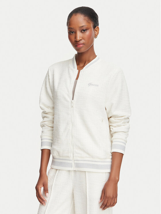 Guess Guess Bomber striukė W6YQ15 K4353 Kreminė Regular Fit