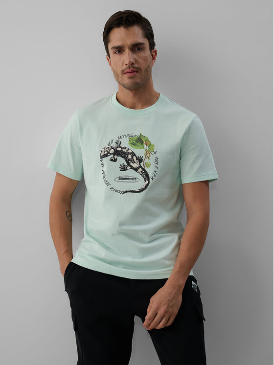4F 4F T-shirt OVERLAND Turchese Regular Fit