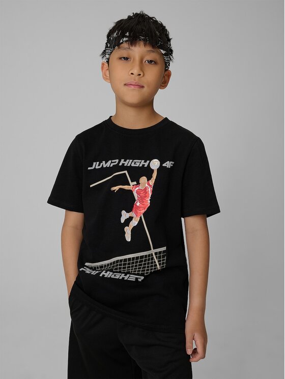 4F 4F T-Shirt 4FJRAW26TTSHM4345-20S Czarny Regular Fit