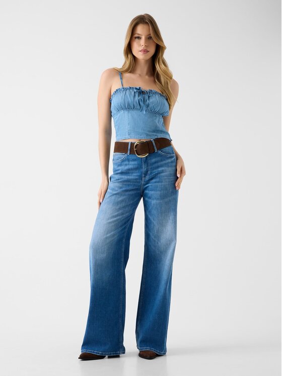 Guess Guess Bluzka 182453 Niebieski Classic Fit