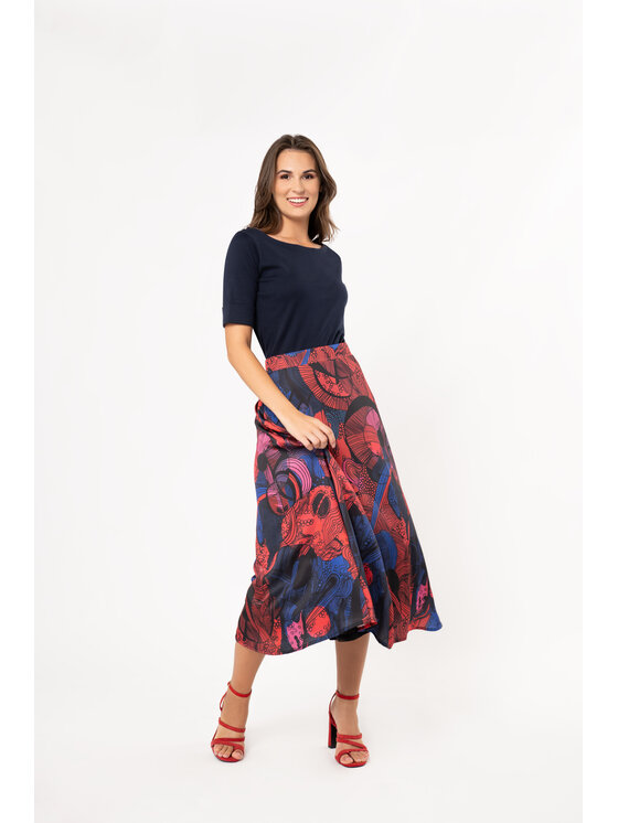 QUIOSQUE QUIOSQUE Sukňa QUIOSQUE 7SB002621 Červená Regular Fit