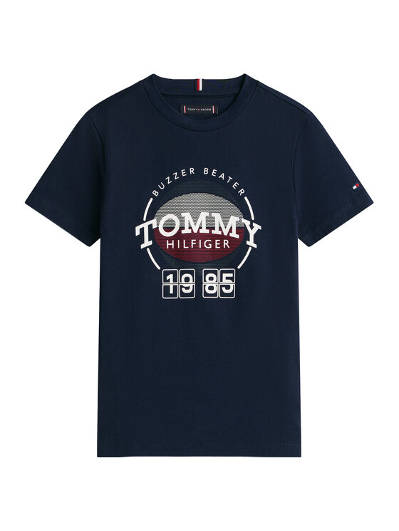 Tommy Hilfiger Tommy Hilfiger T-Shirt KB0KB10277 Tmavomodrá Regular Fit