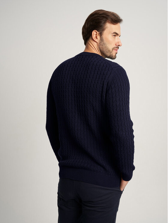 Willsoor Willsoor Sweter 59103 Granatowy Regular Fit