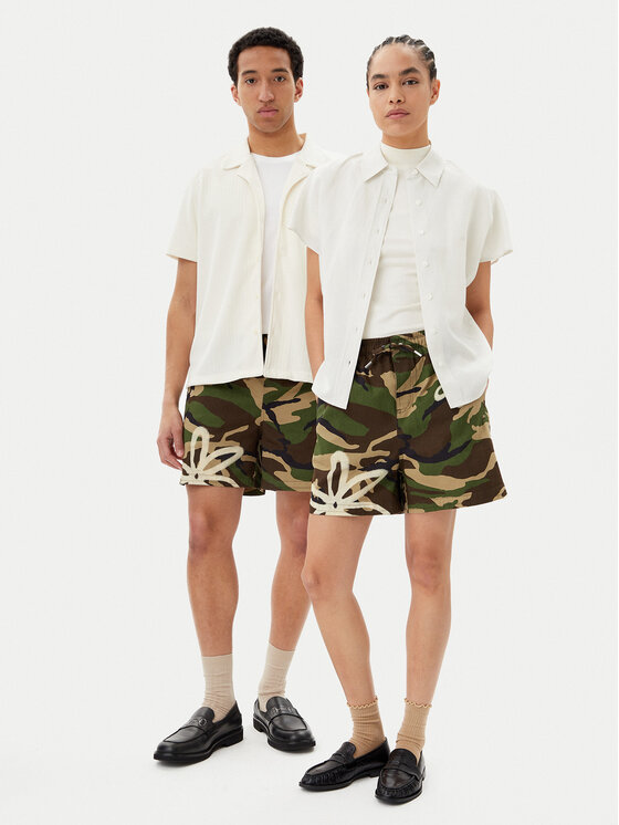 Filling Pieces Filling Pieces Szorty sportowe 8829906 Zielony Regular Fit