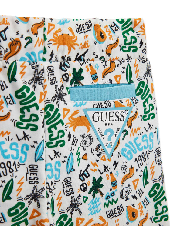 Guess Guess Športové kraťasy N6GD00 KA6R4 Farebná Regular Fit