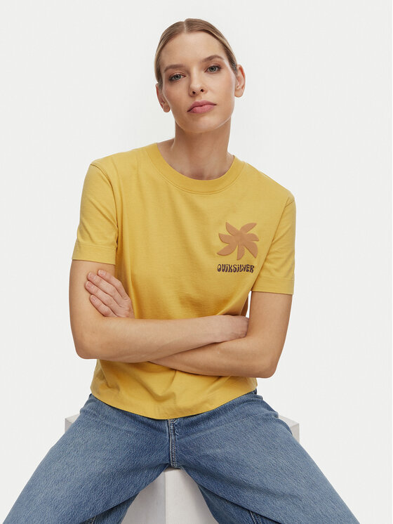 Quiksilver Quiksilver Tričko Standard  EQWZT03197 Žltá Regular Fit