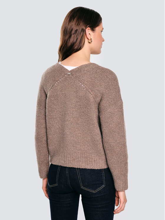 BIG STAR BIG STAR Kardigan KARDILA Brązowy Basic Fit