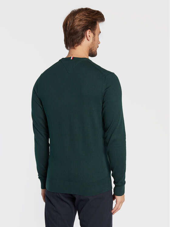 Tommy Hilfiger Tommy Hilfiger Sweter MW0MW28046 Zielony Regular Fit