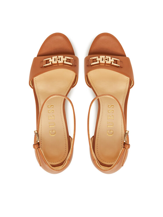 Guess Guess Sandali FLJSET LEA03 Rjava