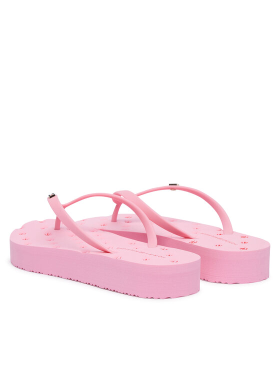 Tommy Hilfiger Tommy Hilfiger Japonki Repeat Logo Platform FW0FW09199 Różowy