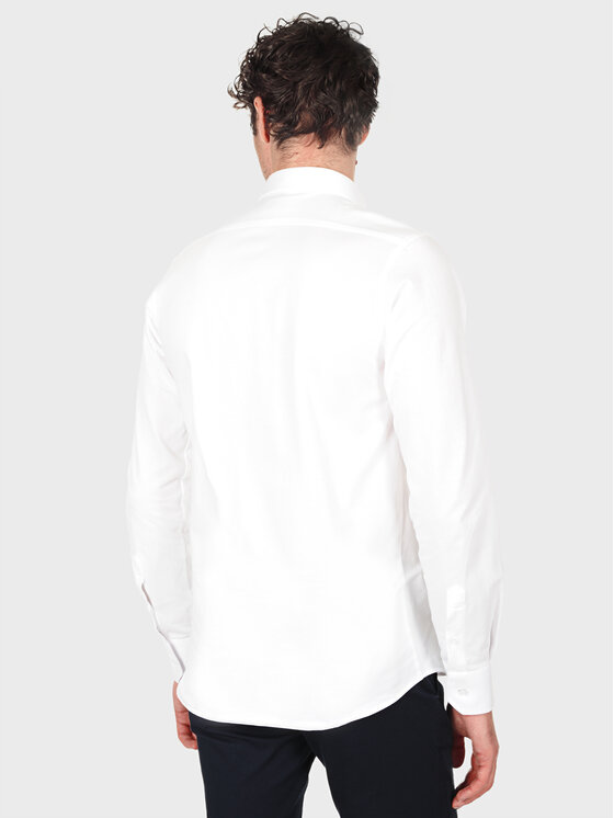 Evenemen Evenemen Koszula dzianinowa STICKAT Biały Slim Fit