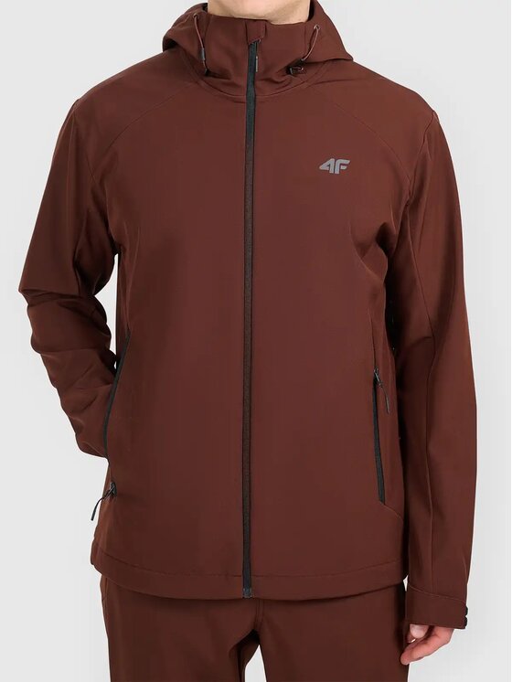 4F 4F Kurtka softshell 4FWAW26TSOFM608-60S Czerwony Regular Fit