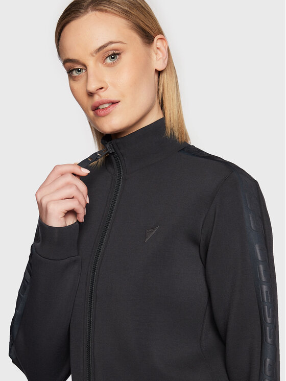 Guess Guess Pulóver New Allie Scuba V2YQ17 K7UW2 Fekete Regular Fit