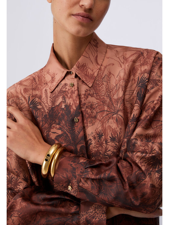 Liu Jo Liu Jo Koszula CA6336TS01AP9655 Brązowy Loose Fit