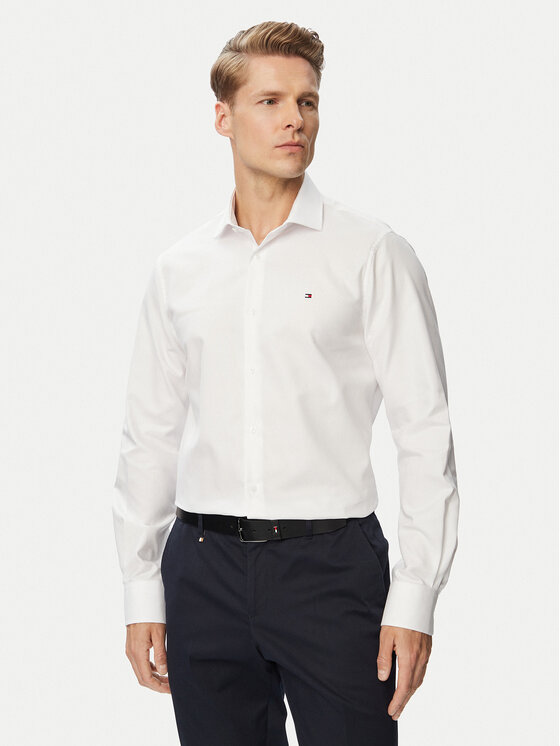 Tommy Hilfiger Cămașă MW0MW43747 Alb Regular Fit