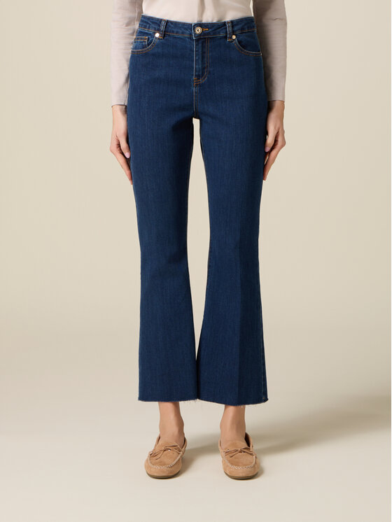 Oltre Oltre Jeansy P456R008880N024 Niebieski Flare Fit