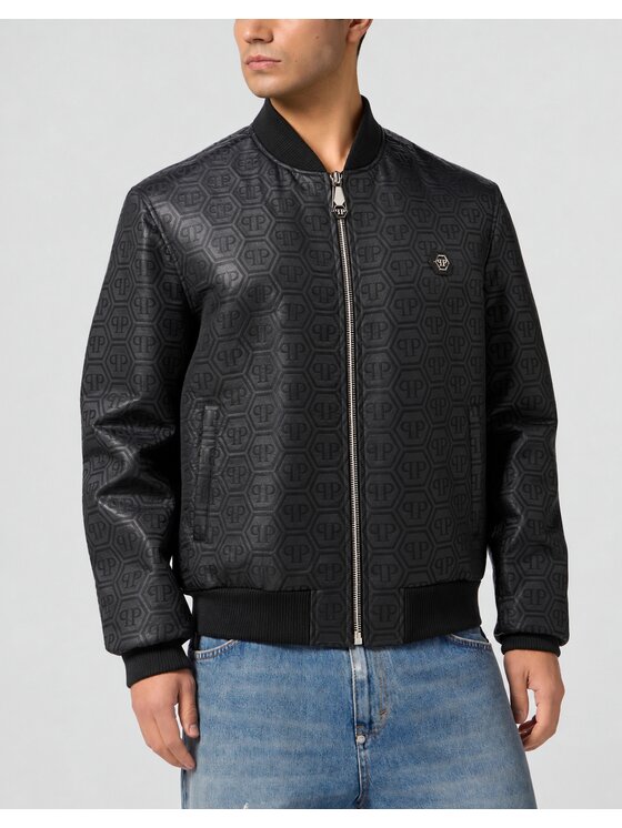 PHILIPP PLEIN PHILIPP PLEIN Bundy bomber 31038 Čierna Regular Fit
