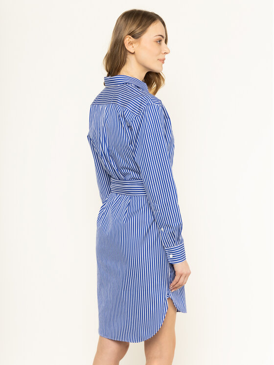 Polo Ralph Lauren Polo Ralph Lauren Košeľové šaty Striped 211781122 Modrá Regular Fit