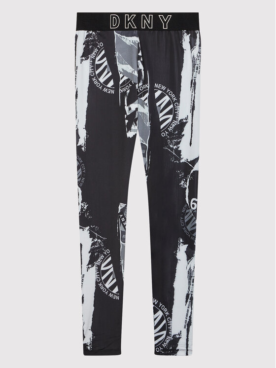 Leggings DISTRESSED, Slim Fit DKNY Sport, Black