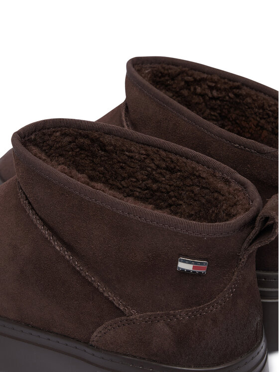 Tommy Jeans Tommy Jeans Cizme de zăpadă Tjw Suede Platform Boots Wl EN0EN03158 Maro