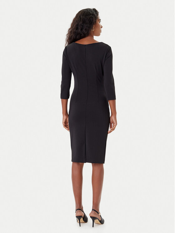 Rinascimento Rinascimento Koktel haljina CFC0126154003 Crna Slim Fit