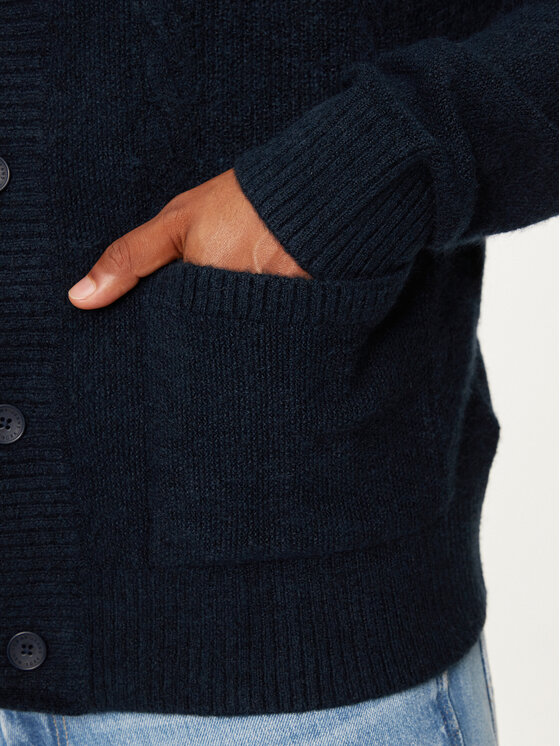 Tommy Jeans Tommy Jeans Strickjacke DM0DM19441 Dunkelblau Boxy Fit