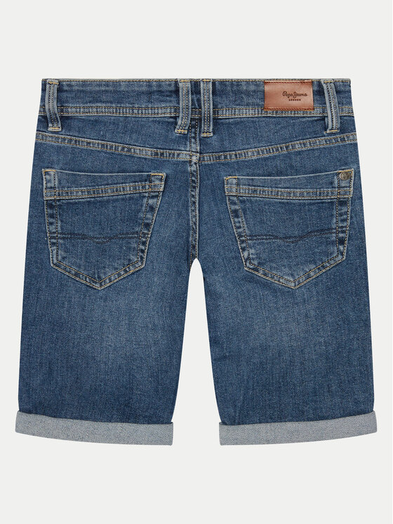 Pepe Jeans Pepe Jeans Дънкови шорти Slim Short Jr PB800791MR5 Син Slim Fit