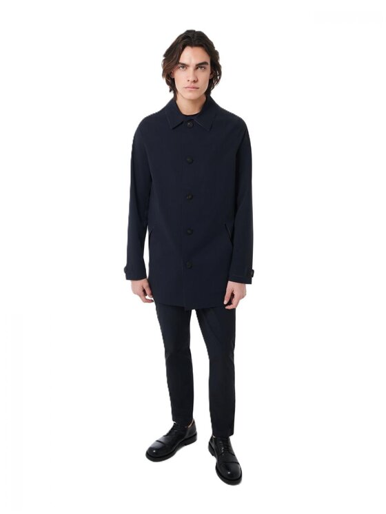 RRD RRD Płaszcz 25009-60 Niebieski Regular Fit