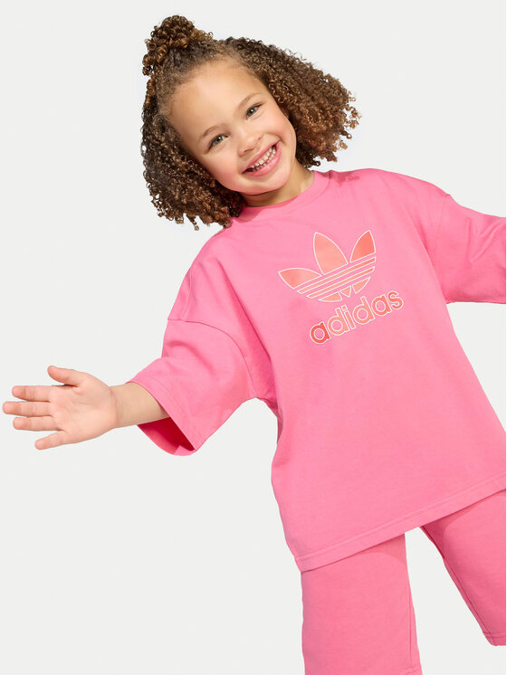 adidas adidas Набір футболка та шорти Big Logo Execution KA0222 Рожевий Loose Fit