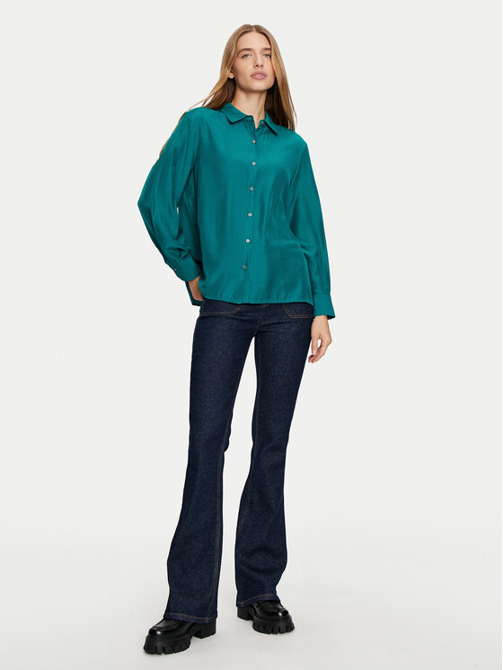 United Colors Of Benetton United Colors Of Benetton Srajca 56YUDQ09G Turkizna Regular Fit