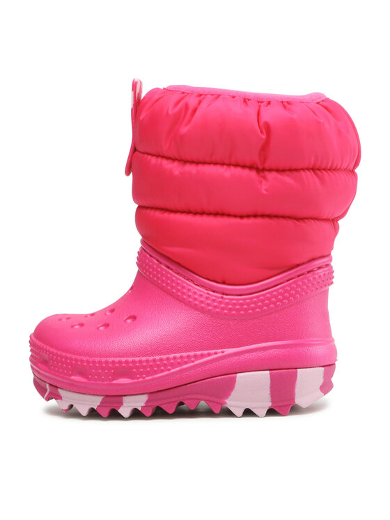 Crocs Crocs Μπότες Χιονιού Classic Neo Puff Boot T 207683 Ροζ