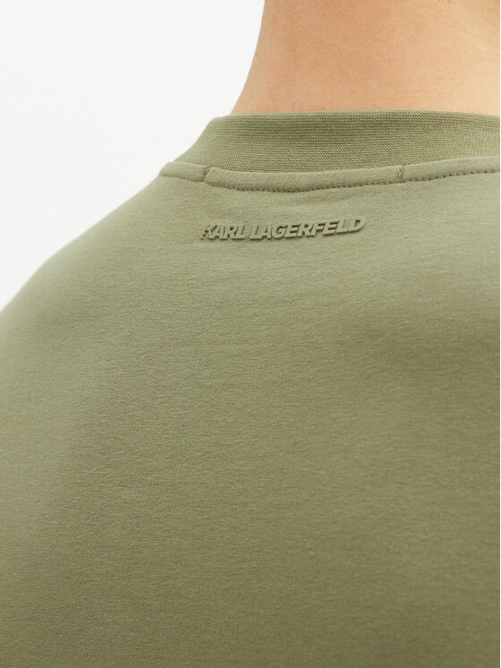 KARL LAGERFELD KARL LAGERFELD Marškinėliai 755750 552221 Žalia Regular Fit