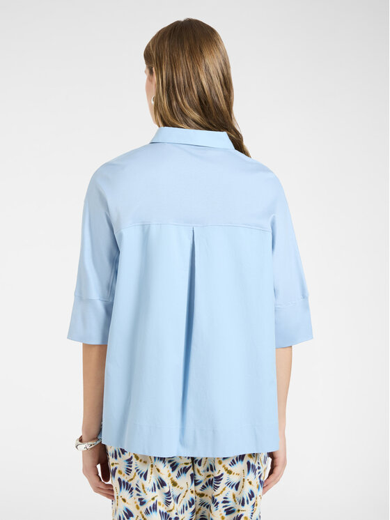 Elena Mirò Elena Mirò Blusa 2009Z000058N004 Turchese Boxy Fit