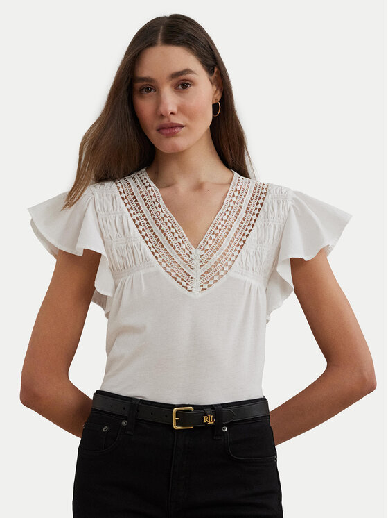 LAUREN RALPH LAUREN LAUREN RALPH LAUREN Blúz 200963917002 Fehér Relaxed Fit