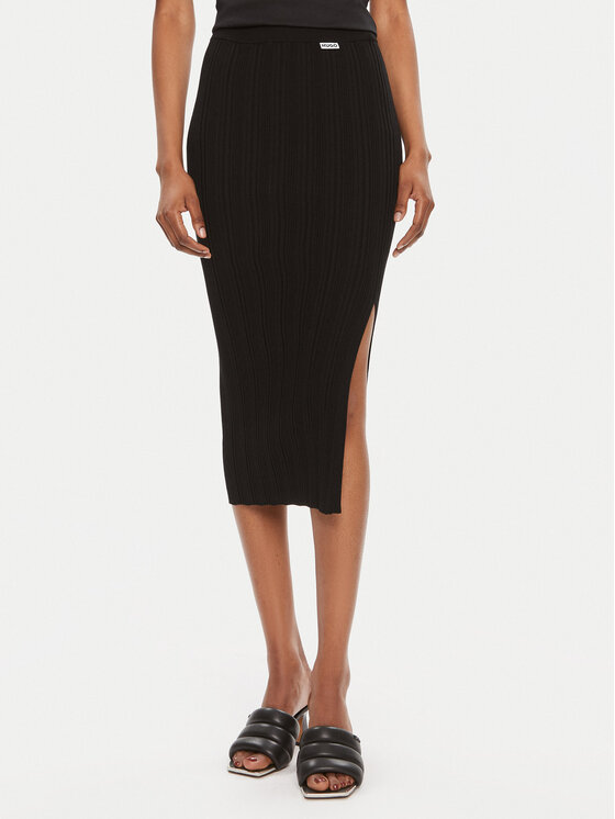 HUGO Hugo Fustă tip creion Sareplie 50514292 Negru Slim Fit