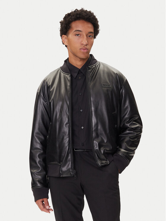 Versace Jeans Versace Jeans Μπόμπερ μπουφάν 79GAS407 Μαύρο Regular Fit
