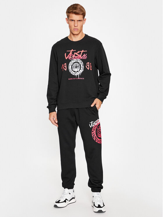 Just Cavalli Just Cavalli Majica dugih rukava 75OAII01 Crna Regular Fit