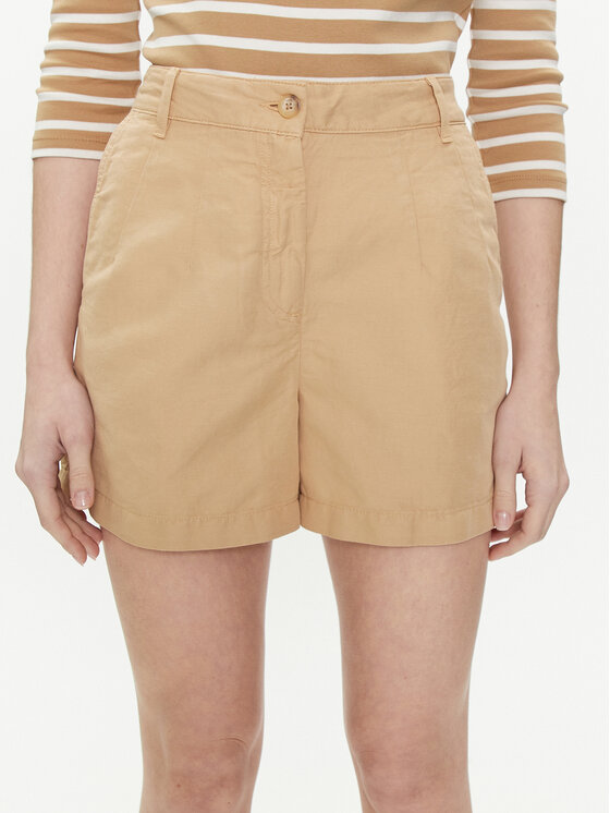 Női Szövet rövidnadrág Tommy Hilfiger, Méret: 40, Bézs, WW0WW41603