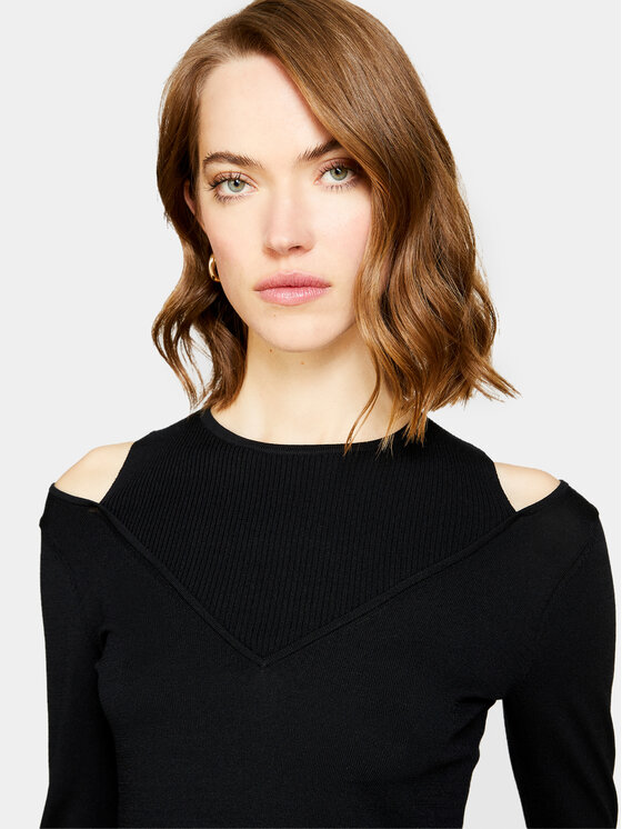 Sisley Sisley Pulover 1B7YM104G Črna Slim Fit