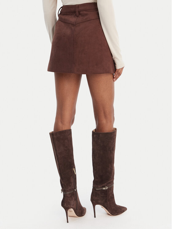 Bardot Bardot Φούστα από απομίμηση δέρματος Lorenzo 59673SB1 Καφέ Regular Fit