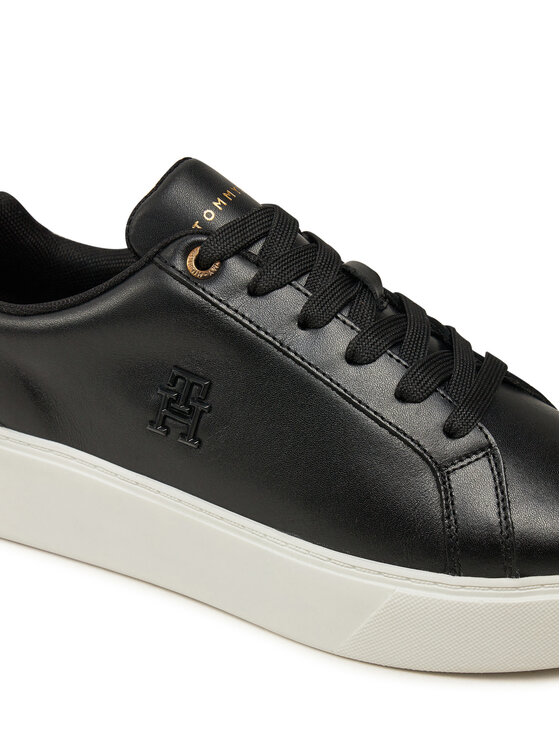 Tommy Hilfiger Tommy Hilfiger Laisvalaikio batai Th Platform Court Sneaker FW0FW08614 Juoda