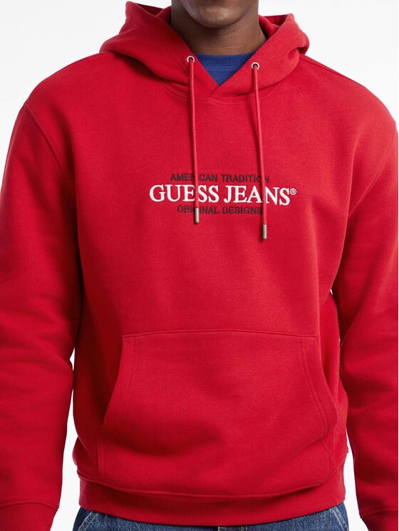 Guess Jeans Guess Jeans Bluza 165583 Czerwony Classic Fit